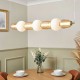 Edvin 7 Light Diner Pendant Satin Brass